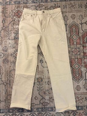 Madewell White Denim Jeans ‘90s Straight Jeans